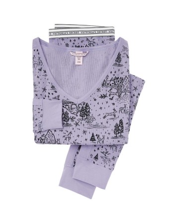 Піжама Victoria's Secret Thermal Long PJ Set magic print