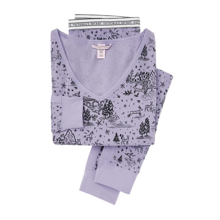 Піжама Victoria's Secret Thermal Long PJ Set magic print