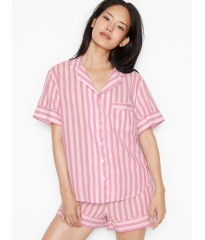 Пижама Victoria’s Secret Pink Stripes Cotton Short PJ Set