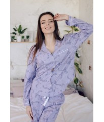 Фланелева піжама Victoria's Secret Flannel Long PJ Set з бантиками