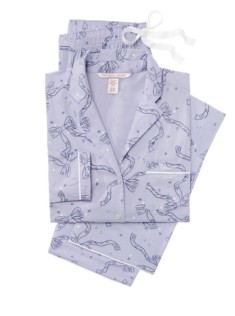 Фланелева піжама Victoria's Secret Flannel Long PJ Set з бантиками