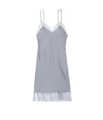 Пеньюар Victoria's Secret Satin Grey Lace slip