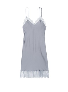Пеньюар Victoria's Secret Satin Grey Lace slip