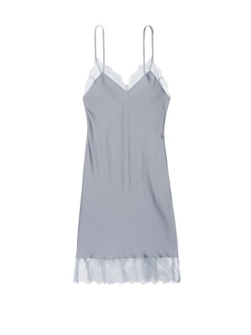 Пеньюар Victoria's Secret Satin Grey Lace slip