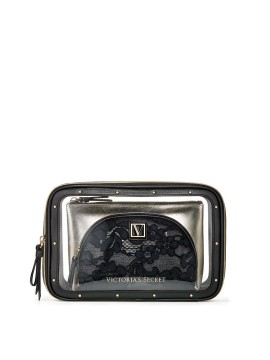3 в 1 косметичка Victoria's Secret Beauty Bag Trio Black Lily Lace