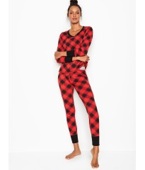 Піжама Victoria's Secret Red black Buffalo Thermal Long PJ Set