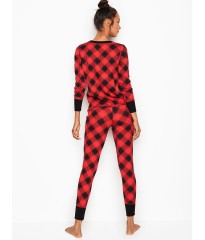 Піжама Victoria's Secret Red black Buffalo Thermal Long PJ Set