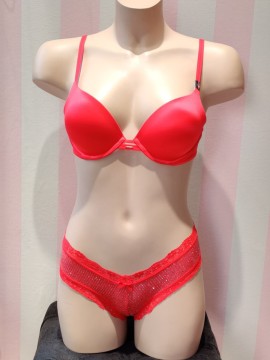 Комплект белья Victoria’s Secret Very Sexy Push-up Bra set & Shine Lipstick Cheeky panty