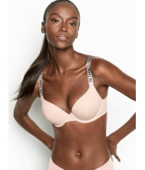 Бюстгальтер Victoria's Secret T-shirt push-up full coverage Crystal shine strap bra