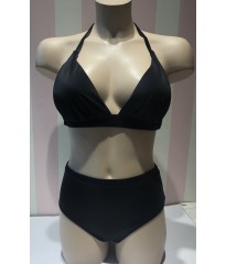 Купальник раздельный Victoria’s Secret Triangle Black c высокими плавками