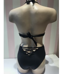 Купальник раздельный Victoria’s Secret Triangle Black c высокими плавками