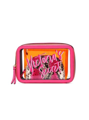 3 в 1 косметичка Victoria's Secret Neon Python Backstage Nested Trio