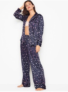 Сатинова піжама Victoria's Secret The Satin Long PJ Set