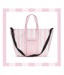 Пляжна сумка Victoria's Secret Signature Striped Pink Beach Tote