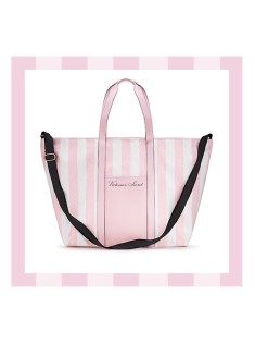 Пляжна сумка Victoria's Secret Signature Striped Pink Beach Tote