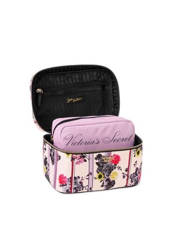 Б'юті кейс VICTORIA'S SECRET Pink Micro Dot Small Weekender Train Case