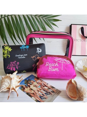 3 в 1 Набір косметичок Victoria's Secret Beach Bum Backstage Nested Trio