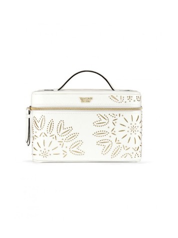 Бьюті кейс VICTORIA'S SECRET Laser-Cut Floral White Runway Vanity Case