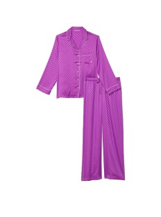 Піжама The Satin Long Pajama Set Victoria's Secret Electronic Violet