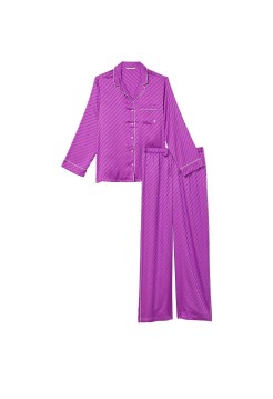 Пижама The Satin Long Pajama Set Victoria’s Secret Electric Violet