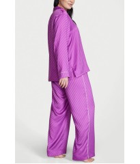 Піжама The Satin Long Pajama Set Victoria's Secret Electronic Violet