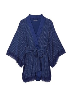 Халат Modal Lace-Trim Robe Blue dot