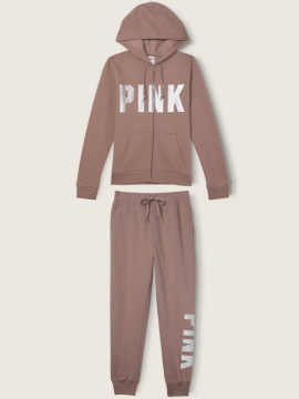 Спортивний костюм PINK Iced Coffee Sgine Brown Logo Pink