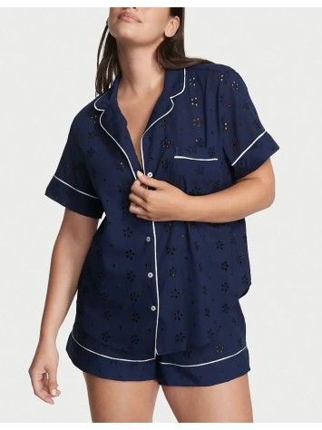 Піжама Cotton Short Pajama Set Deep Blue