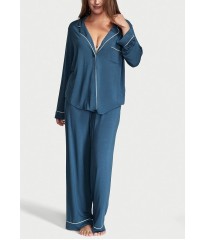 Піжама Victoria's Secret Modal Long Pajama Set Deep blue