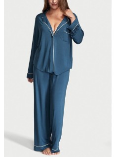 Піжама Victoria's Secret Modal Long Pajama Set Deep blue