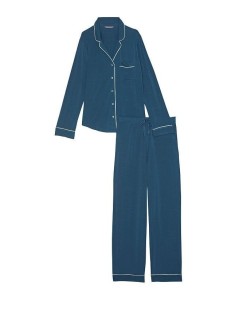 Піжама Victoria's Secret Modal Long Pajama Set Deep blue