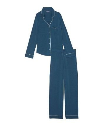 Піжама Victoria's Secret Modal Long Pajama Set Deep blue