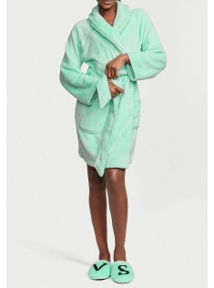 Плюшевий Халат Logo Short Cozy Robe Waterfall Green