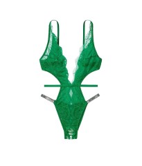 Боді VERY SEXY Green Lace Unlined Strappy Teddy