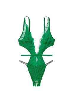 Боді VERY SEXY Green Lace Unlined Strappy Teddy