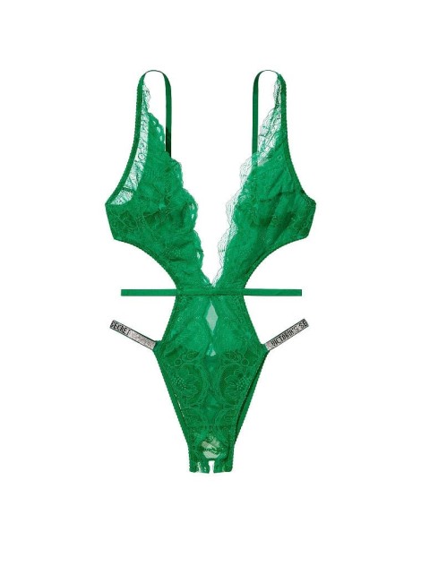 Боді VERY SEXY Green Lace Unlined Strappy Teddy