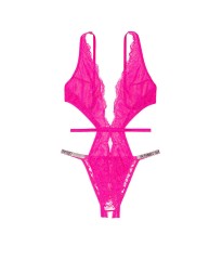 Боди Very Sexy Fuchsia Frenzy Lace Unlined Strappy Teddy