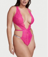 Боди Very Sexy Fuchsia Frenzy Lace Unlined Strappy Teddy