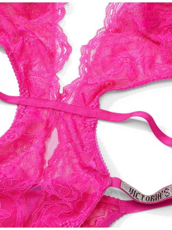 Боди Very Sexy Fuchsia Frenzy Lace Unlined Strappy Teddy