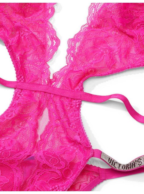 Боді Very Sexy Fuchsia Frenzy Lace Unlined Strappy Teddy