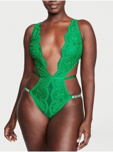 Боди VERY SEXY Green Lace Unlined Strappy Teddy