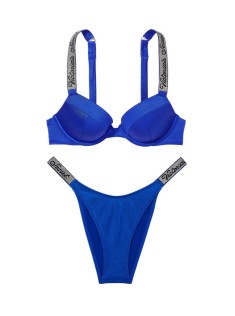 Купальник Bikini Shine Strap Sexy Tee Push-Up Blue Oar Logo Set