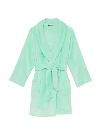 Плюшевий Халат Logo Short Cozy Robe Waterfall Green