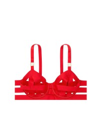Комплект белья Victoria’s Secret Very Sexy LUXE LINGERIE Red Unlined Strappy Demi Bra Set