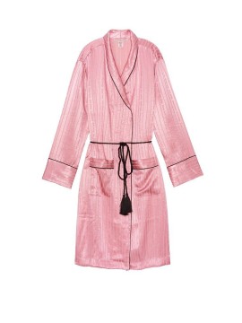 Халат Victoria's Secret satin pink stripes