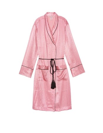 Халат Victoria's Secret satin pink stripes