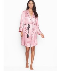 Халат Victoria's Secret satin pink stripes