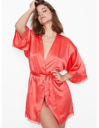 Халат Victoria Secret Satin Coral Print