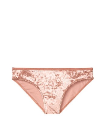 Трусики Victoria’s Secret Rose Tan Bikini panty бархатные