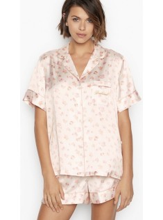 Сатинова піжама Victoria's Secret The Satin Short PJ Set Bride Flower print